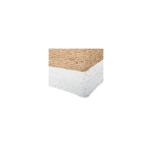 Tapis en jute bord blanc 120x170 cm