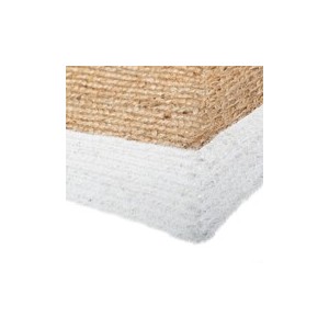 Tapis en jute bord blanc 120x170 cm