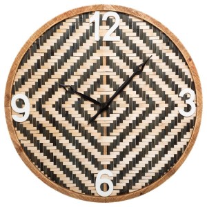 Horloge en bambou tressé D63 cm