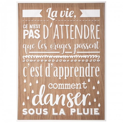 Toile imprimée "Citations" encadrée 58x78 cm