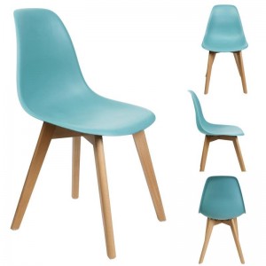 CHAISE SCANDINAVE COQUE PP BLEU CELADON M2 A1/M2