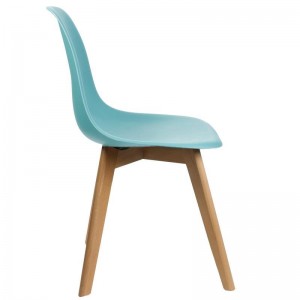 CHAISE SCANDINAVE COQUE PP BLEU CELADON 