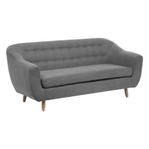 Canape 3 places retro gris