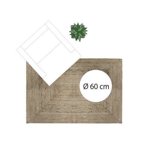 Tapis jute naturel 120x170