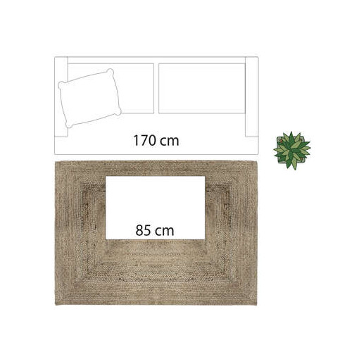 Tapis jute naturel 120x170