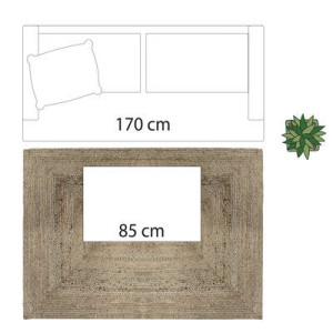 Tapis jute naturel 120x170