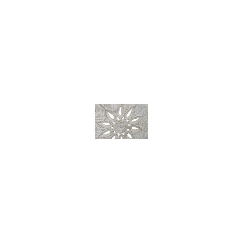 Decoration murale mdf 120x2x118 fleur blanc