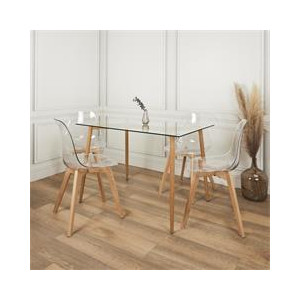 Table en verre pieds metal... 2