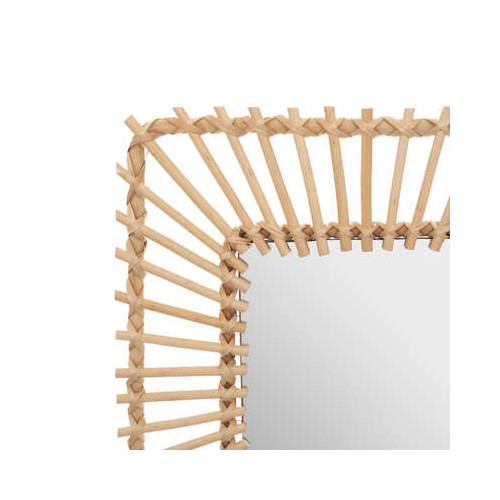 Miroir rotin carre 40x40