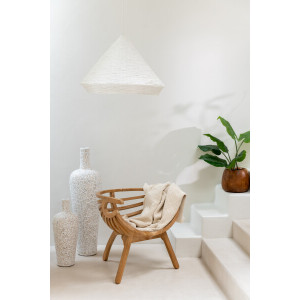 Lampe suspendue cone raffia...