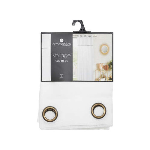 Voilage fred volant blc140x240