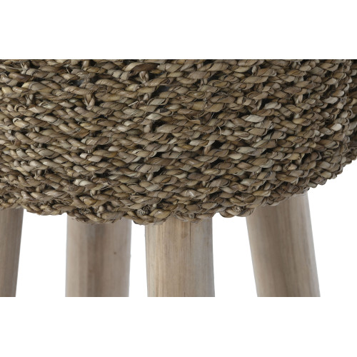 Tabouret teck fibra trenzada 32x32x75 naturel