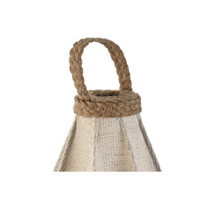 Lampe de table lin corde 25x25x60 naturel