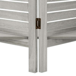 Paravent 3 etageres gris