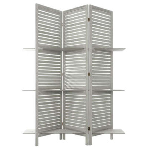 Paravent 3 etageres gris