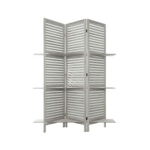 Paravent 3 etageres gris