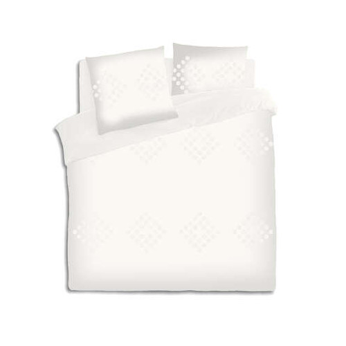 Parure coton lavé tufté ivoire 260x240