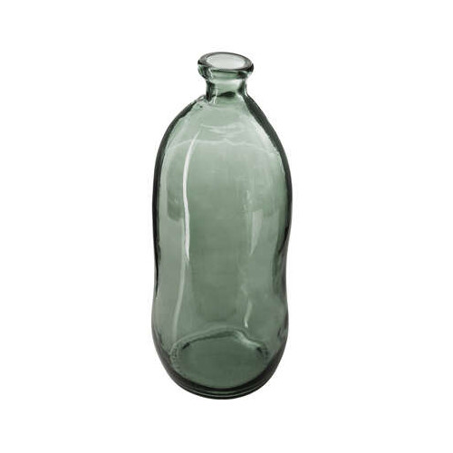 VASE BOUTEILLE VERRE RECYCLE ULY KAKI  H73