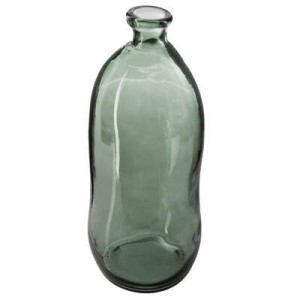 VASE BOUTEILLE VERRE RECYCLE ULY KAKI  H73
