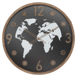 Horloge mdf monde Loeline d65