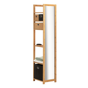 Etagere miroir 3+2 cases mix bambou