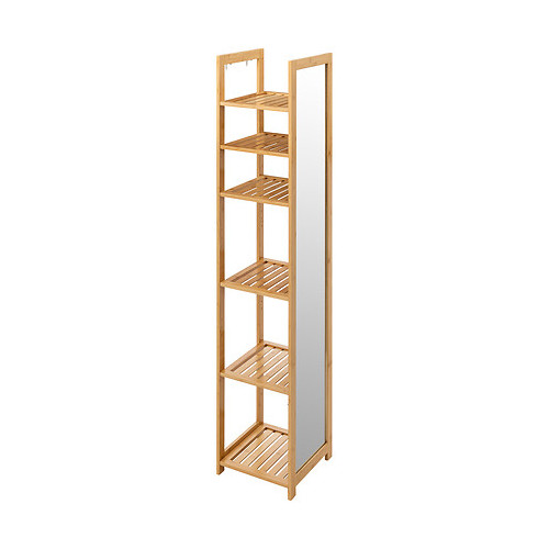 Etagere miroir 3+2 cases mix bambou