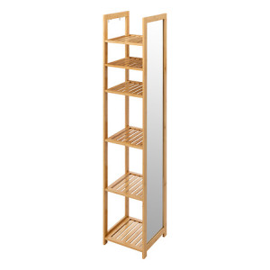 Etagere miroir 3+2 cases mix bambou