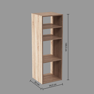 Etagere bois 2+2cases mix... 2