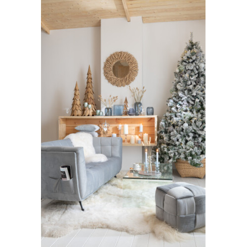 SAPIN DE NOEL A POSER BOIS FLOTTE 27x27x80 5cm