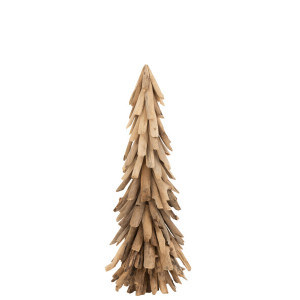 SAPIN DE NOEL A POSER BOIS FLOTTE 27x27x80 5cm