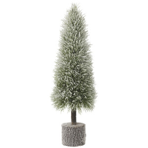 SAPIN DE NOEL B+ LED ARTIFICIEL NEIGE VERT L  20x20x75cm