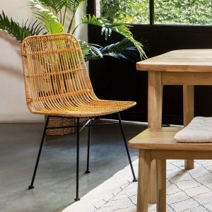 CHAISE ROTIN NATUREL KUBU