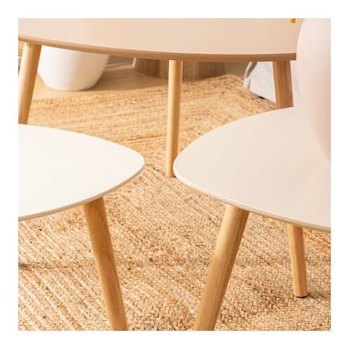 TABLES GIGOGNES MILEO NEUTRAL X3
