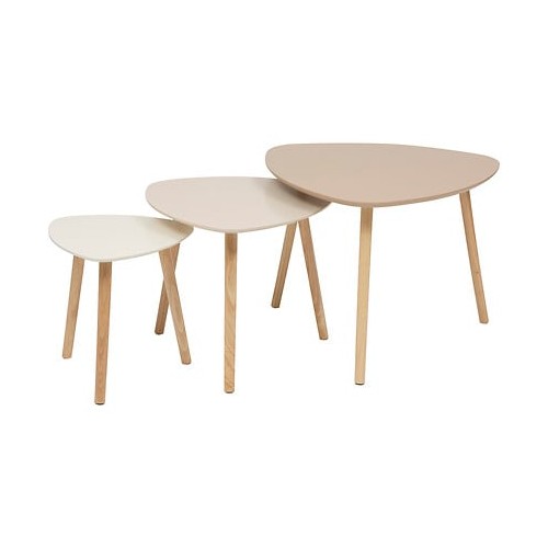 TABLES GIGOGNES MILEO NEUTRAL X3