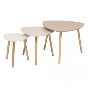 TABLES GIGOGNES MILEO NEUTRAL X3