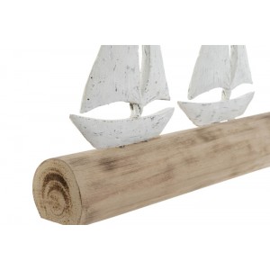 DECORATION VOILE RESINE BLANC 62x8 5x25,5 MANGUIER