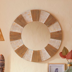 Miroir en bois à relief D90