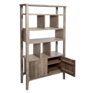 Bibliothèque "Banila" en bois d'acacia 2