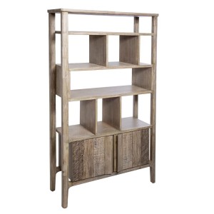 Bibliothèque "Banila" en bois d'acacia
