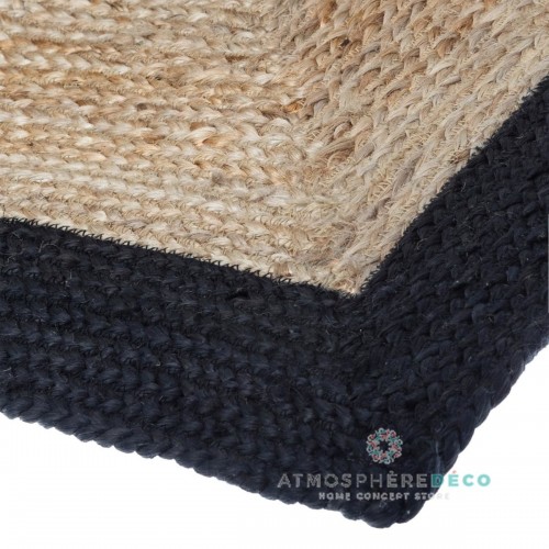 Tapis bord Noir en jute 120x170