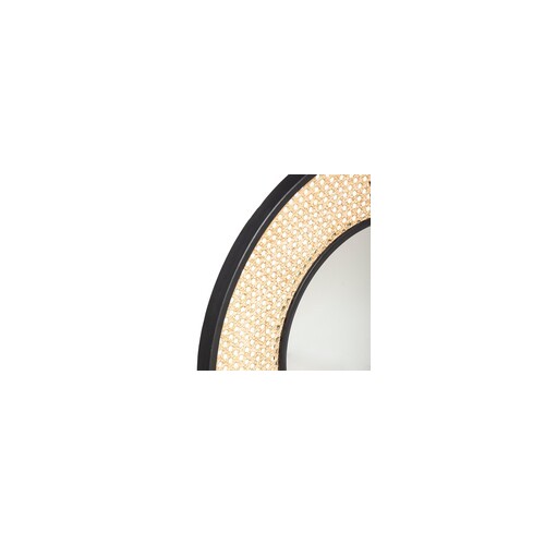Miroir "Arty", métal & cannage D58 cm