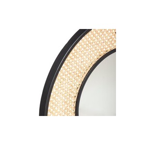 Miroir "Arty", métal & cannage D58 cm